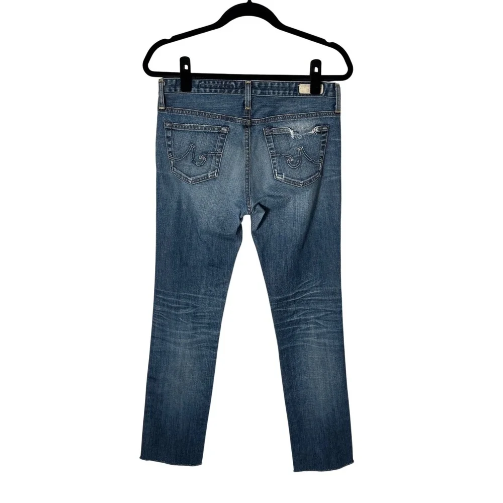 Adriano Goldschmied Premiere Skinny Straight Distressed‎ Jeans Medium Wash 28